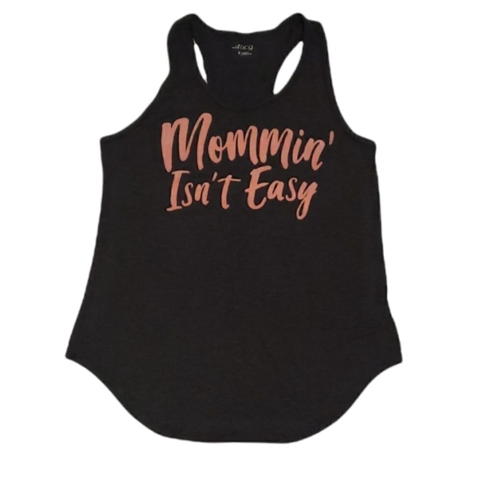"Mommin' Isn't Easy" athletic graphic tank